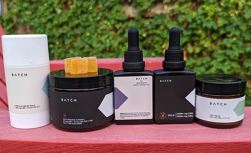 batch cbd products received and tested