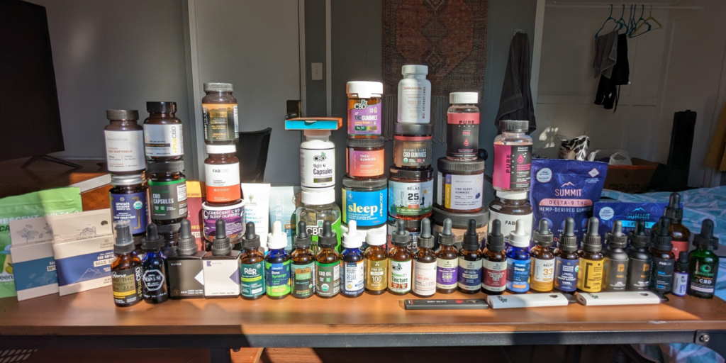 Most of the CBD products we tried and tested in 2022.